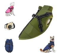Chaqueta for Perros FurryKing, Impermeable, Resistente al Viento y a la Nieve con Cremallera, Abrigo de Invierno for Perros pequeños, medianos y Grandes.(Green,S)
