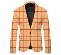 Chaqueta Formal Infantil con Solapa y Estampado de Cuadros Elegante para Niños y Niñas Abrigo de Moda con Botones para Ocasiones (Khaki, 11-12 Years)