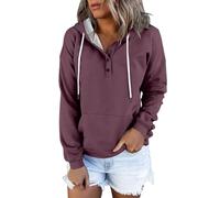 Chaqueta genérica ligera para mujer chic - Sudadera con capucha con capucha con botón sudadera con cordón de ajuste, abrigo versátil Abrigos Color sólido chaqueta 2025 nueva ropa otoño Loungewear