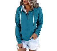 Chaqueta genérica ligera para mujer chic - Sudadera con capucha con capucha con botón sudadera con cordón de ajuste, abrigo versátil Abrigos Color sólido chaqueta 2025 nueva ropa otoño Loungewear