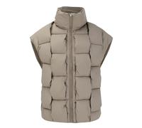 Chaqueta genérica para hombre, vaquera de piel, chaleco holgado, de gran tamaño, para mujer, ligero, cuello alto, aislado, acolchado, abrigo con bolsillos, invierno, chaqueta infantil, rosa, M