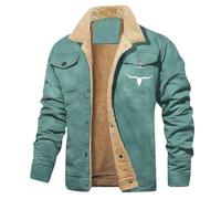 Chaqueta genérica para moto para hombre con homologación de invierno de moda de negocios con cordón Wool color puro bolsillo Cardigan botón Jacket, aspecto profesional y moderno con bolsillos, verde