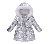 Chaqueta genérica para niño y niña, abrigo con capucha, parka plumón, invierno, cálido, bebé, niña, abrigos a prueba de viento, impermeable, ligero, acolchado de manga larga para 3-4 años
