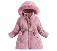 Chaqueta genérica para niño y niña, plumón con capucha, parka plumón, invierno, cálido, bebé, niña, outward, impermeable, ligero, ropa de nieve acolchada, manga larga para 9-10 años