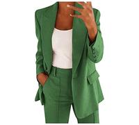 Chaqueta genérica Traje Mujer Chaqueta De Oficina Casual De Manga Larga Con Diseño Personalizado Mujer Verano Traje Sastre Oficina De Negocios Con Bolsillos Color Variedad, A-ag, S