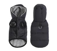Chaqueta Gruesa Y Suave con Forro Polar para Cachorros, Cálida Y A Prueba De Frío, para Nieve, Impermeable, A Prueba De Viento, Abrigo para Chihuahuas, Pugs Y Shiba Inus,Negro,S