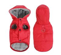 Chaqueta Gruesa Y Suave con Forro Polar para Cachorros, Cálida Y A Prueba De Frío, para Nieve, Impermeable, A Prueba De Viento, Abrigo para Chihuahuas, Pugs Y Shiba Inus,Rojo,S