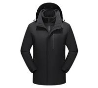 Chaqueta Heated Jacket for Men and Women Heated Coat Heating Warm Jackets Windproof USB Charging Body Warmer(extraíble) Parte superior de esquí, Negro , L