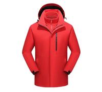 Chaqueta Heated Jacket for Men and Women Heated Coat Heating Warm Jackets Windproof USB Charging Body Warmer(extraíble) Parte superior de esquí, rojo, XL