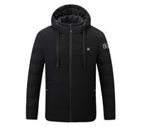 Chaqueta Hombre Abrigo Invierno Anorak Plumas Ligeros Parkas Acolchada Polar，Chaqueta Acolchada Moderna para Hombre con Capucha Once térmicas Doble regulación Corte Holgado Confortable Elegante Ideal