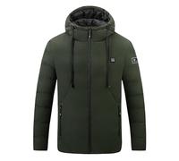 Chaqueta Hombre Abrigo Invierno Anorak Plumas Ligeros Parkas Acolchada Polar，Chaqueta Acolchada Moderna para Hombre con Capucha Once térmicas Doble regulación Corte Holgado Confortable Elegante Ideal