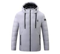 Chaqueta Hombre Abrigo Invierno Anorak Plumas Ligeros Parkas Acolchada Polar，Chaqueta Acolchada Moderna para Hombre con Capucha Once térmicas Doble regulación Corte Holgado Confortable Elegante Ideal