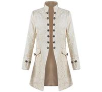 Chaqueta Hombre Esmoquin Halloween Vintage Abrigo largo Retro medieval Steampunk Abrigo Elegant gótico Disfraces Blazer victoriana Traje cosplay carnaval Parka otoño Invierno Talla grande 2024