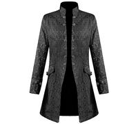 Chaqueta Hombre Esmoquin Halloween Vintage Abrigo largo Retro medieval Steampunk Abrigo Elegant gótico Disfraces Blazer victoriana Traje cosplay carnaval Parka otoño Invierno Talla grande 2024
