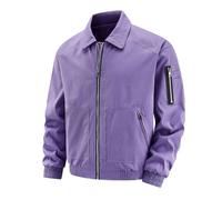 Chaqueta Hombre Invierno CalefaccióN,Chaqueta De OtoñO E Invierno Color SóLido Talla Grande Para Exteriores Con MúLtiples Bolsillos Y Solapa Traje De Vuelo De La Fuerza AéRea Chaqueta De BéIsbol