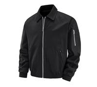 Chaqueta Hombre Invierno CalefaccióN,Chaqueta De OtoñO E Invierno Color SóLido Talla Grande Para Exteriores Con MúLtiples Bolsillos Y Solapa Traje De Vuelo De La Fuerza AéRea Chaqueta De BéIsbol