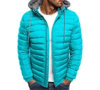 Chaqueta Hombre Invierno Chaqueta Acolchada Ligera Térmico Gruesa Termal Cazadora Chaquetas Acolchado de Algodón Abrigo Casuales Sudadera con Capucha Desmontable
