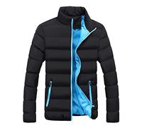 Chaqueta Hombre Ligera Americana Hombre Plumon Invierno Mangas Largas Solapa Chaqueta Moda Rebajas Hoy Oferta Flash 2#Azul XXL