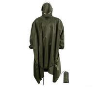 Chaqueta impermeable 3 en 1 de tela 70D 240T con bolsa portátil para senderismo y expediciones a la selva (con mangas, verde militar)