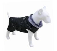 Chaqueta Impermeable A Prueba De Frío para Perro, Cuello Alto, con Arnés, Ropa Reflectante Cálida para Bulldog, Labrador Shiba Inu,Negro,3XL