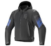 Chaqueta impermeable Alpinestars Zaca Air Venom - negro/azul eléctrico