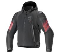 Alpinestars Zaca Air Venom chaqueta textil impermeable para motocicletas, negro/rojo, Talla XL