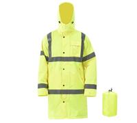 Chaqueta Impermeable Chubasquero De Alta Visibilidad Traje de lluvia de seguridad para hombres Amarillo