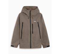 Chaqueta impermeable de cuadros Relaxed OBEY Clothing Obsidian para hombre Marrón M