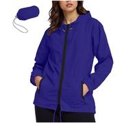 Chaqueta impermeable genérica para mujer ligera, chaqueta para mujer a mediados de temporada, impermeable, de gran tamaño, con capucha, manga larga, gabardina de lluvia, informal, transpirable, capa