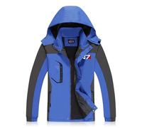Chaqueta impermeable hombre, abrigo de lluvia con capucha para Mass Effect N7, chaqueta polar outdoor con capucha, cortavientos e impermeable, para caminar, hacer senderismo,Blue2-3x_l