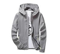 Chaqueta Impermeable Hombres con Capucha Detalles Reflectantes Cortavientos Hombre Resistente Ligero Deporte Running Plegable Poncho Chaqueta Lluvia Nieve Hombre Impermeable Viaje Fluo Chaqueta