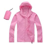 Chaqueta impermeable ligera para hombre, plegable, protección solar, resistente al viento, cremallera completa, manga larga, impermeable, secado rápido, senderismo, viajes, entrenamiento, para viajes