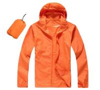 Chaqueta impermeable ligera para hombre, plegable, protección solar, resistente al viento, cremallera completa, manga larga, impermeable, secado rápido, senderismo, viajes, entrenamiento, para viajes