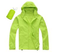 Chaqueta impermeable ligera para hombre, plegable, protección solar, resistente al viento, cremallera completa, manga larga, impermeable, secado rápido, senderismo, viajes, entrenamiento, para viajes