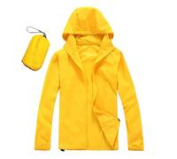 Chaqueta impermeable ligera para hombre, plegable, protección solar, resistente al viento, cremallera completa, manga larga, impermeable, secado rápido, senderismo, viajes, entrenamiento, para viajes