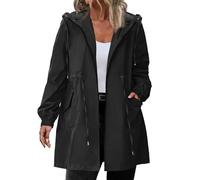 Chaqueta impermeable mujer cortavientos Trench impermeable ligera chaqueta cortavientos lluvia con capucha talla grande senderismo chaquetas deportivas Softshell Raincoat Camping Chaqueta Viajes