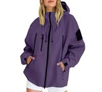 Chaqueta impermeable mujer verano chaqueta impermeable mujer senderismo chaquetas para actividades al aire libre color sólido gabardina parka con bolsillos y forro abrigo ciclismo para actividades al
