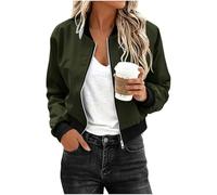 Chaqueta impermeable para mujer, chaqueta bomber corta del Reino Unido, cortavientos, manga larga, con cremallera, con bolsillos, protección solar, transpirable, ligera, impermeable, caminar