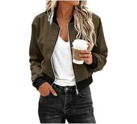 Chaqueta impermeable para mujer, chaqueta bomber corta del Reino Unido, cortavientos, manga larga, con cremallera, con bolsillos, protección solar, transpirable, ligera, impermeable, caminar
