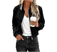 Chaqueta impermeable para mujer, chaqueta bomber corta del Reino Unido, cortavientos, manga larga, con cremallera, con bolsillos, protección solar, transpirable, ligera, impermeable, caminar