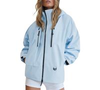 Chaqueta impermeable para mujer, chaqueta ligera de mediados de temporada, para mujer, gabardina, color sólido, resistente con cremallera y bolsillos laterales, chaqueta de moda cómoda, ropa ideal