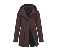 Chaqueta impermeable para mujer, ligera, cortavientos, cortavientos, con capucha, tallas grandes, senderismo, deportes, correr, viajes, versátiles, al aire libre, camping, café, 3XL