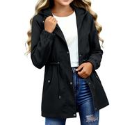 Chaqueta impermeable para niñas, resistente al viento, cortavientos | Parka larga con bolsillos para días lluviosos, escuela, camping, senderismo, viajes, ropa de abrigo