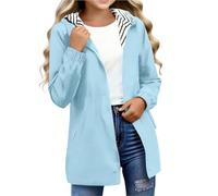 Chaqueta impermeable para niñas, resistente al viento, cortavientos | Parka larga con bolsillos para días lluviosos, escuela, camping, senderismo, viajes, ropa de abrigo
