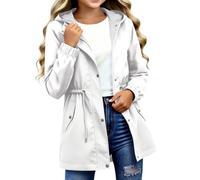 Chaqueta impermeable para niñas, resistente al viento, cortavientos | Parka larga con bolsillos para días lluviosos, escuela, camping, senderismo, viajes, ropa de abrigo