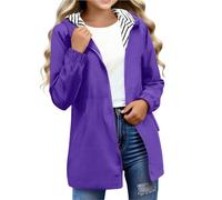 Chaqueta impermeable para niñas, resistente al viento, cortavientos | Parka larga con bolsillos para días lluviosos, escuela, camping, senderismo, viajes, ropa de abrigo