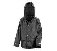 Chaqueta Impermeable Para Niños Niñas Azul O Negra Abrigo De Lluvia Infantil