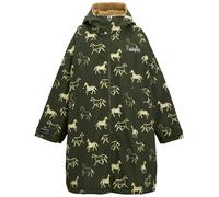 Chaqueta impermeable para niños Regatta Junior Waterproof Changing Robe DrkKhHrses Talla infantil: 98-110 / Color: verde oscuro