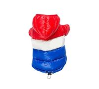 Chaqueta impermeable para perros, chaleco de algodón y plumón para perros pequeños, abrigo cálido de invierno para cachorros de chihuahua, bulldog francés, rojo azul, 4XL
