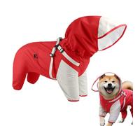 Chaqueta Impermeable para Perros, Ropa de Lluvia Ligera para Cachorros, Diseño Impermeable para Tallas M A XL En Perros Y Cachorros con Capucha para Paseos Bajo La Lluvia Y Aventuras Al Aire Libre